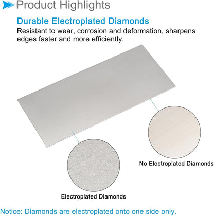 Diamond Whetstone Sharpening Stone, 2000 Grit 6.69" x 2.95" Total Size, Sharpener Abrasive Tool - (Applications: for Metal Grinding)