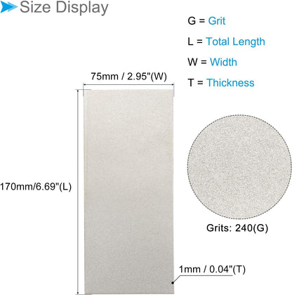 Diamond Whetstone Sharpening Stone, 2000 Grit 6.69" x 2.95" Total Size, Sharpener Abrasive Tool - (Applications: for Metal Grinding)