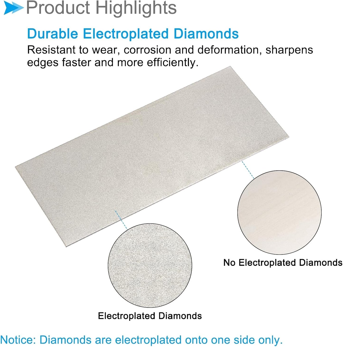 Diamond Whetstone Sharpening Stone, 2000 Grit 6.69" x 2.95" Total Size, Sharpener Abrasive Tool - (Applications: for Metal Grinding)