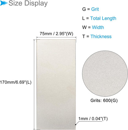 Diamond Whetstone Sharpening Stone, 2000 Grit 6.69" x 2.95" Total Size, Sharpener Abrasive Tool - (Applications: for Metal Grinding)