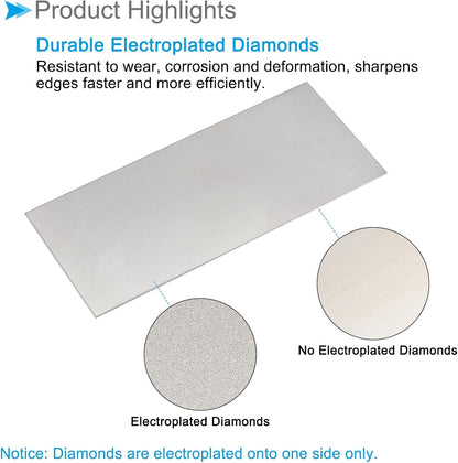 Diamond Whetstone Sharpening Stone, 2000 Grit 6.69" x 2.95" Total Size, Sharpener Abrasive Tool - (Applications: for Metal Grinding)