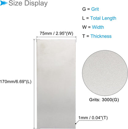 Diamond Whetstone Sharpening Stone, 2000 Grit 6.69" x 2.95" Total Size, Sharpener Abrasive Tool - (Applications: for Metal Grinding)