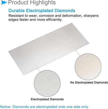 Diamond Whetstone Sharpening Stone, 2000 Grit 6.69" x 2.95" Total Size, Sharpener Abrasive Tool - (Applications: for Metal Grinding)