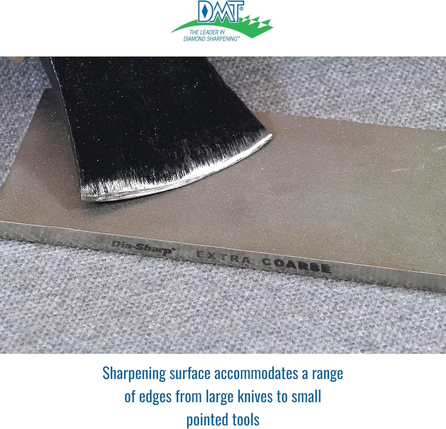 DMT D8X Diamond Dia-Sharp Bench Stone, Tool, Blade, Knife Sharpener - Extra Coarse (220) Diamond Grit Flat Sharpening, Made & Crafted in the USA 8" x 3" x 0.38"