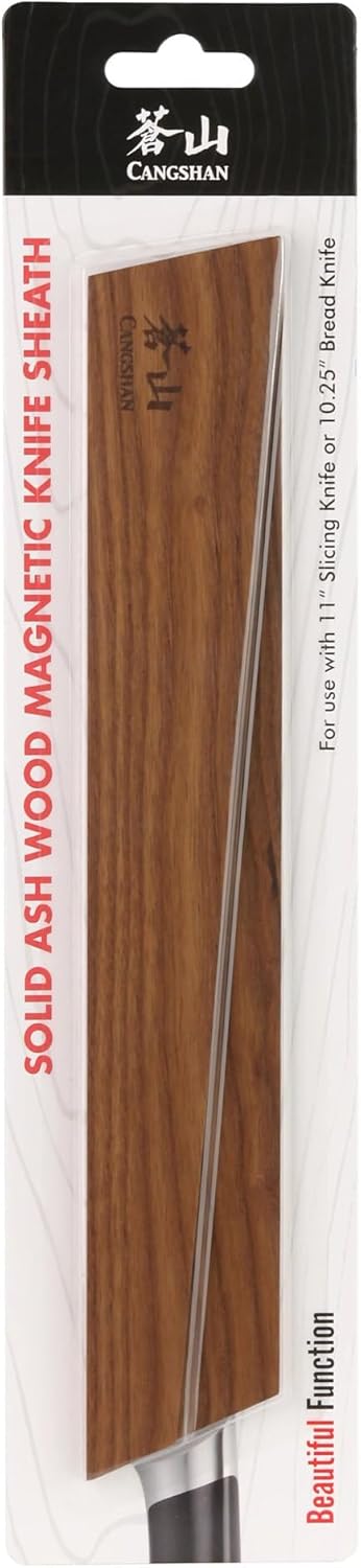 Cangshan Ash Wood Magnetic Knife Sheaths for 10.25" Bread/10" Slicing Knife, 503923