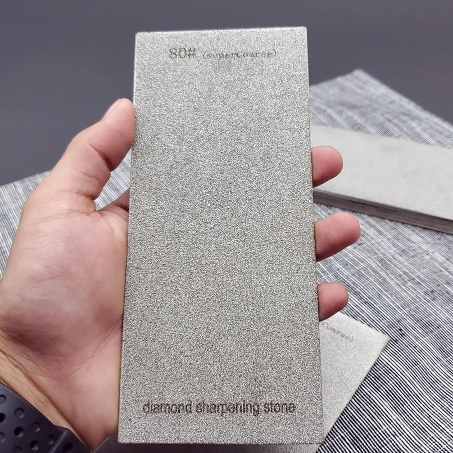 Diamond Sharpening Stone Professional Diamond Knife Sharpener Plate Honing Whetstone for Knives Chisel (SET-B)