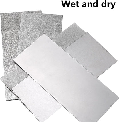 Diamond Sharpening Stone Professional Diamond Knife Sharpener Plate Honing Whetstone for Knives Chisel (SET-B)