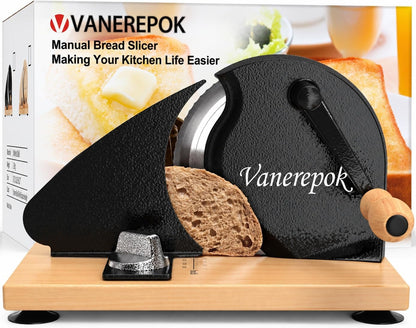 Manual Bread Slicer Adjustable Thickness for Homemade Sourdough