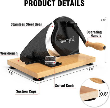 Manual Bread Slicer Adjustable Thickness for Homemade Sourdough