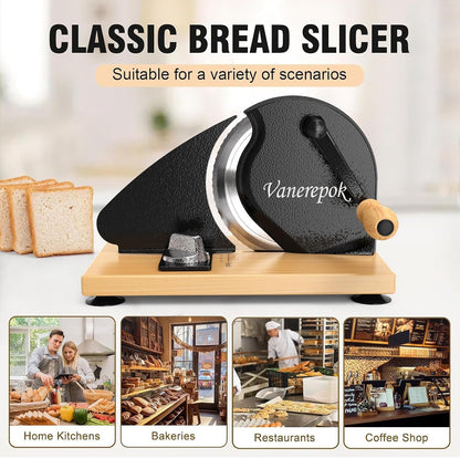 Manual Bread Slicer Adjustable Thickness for Homemade Sourdough