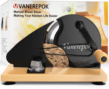 Manual Bread Slicer Adjustable Thickness for Homemade Sourdough