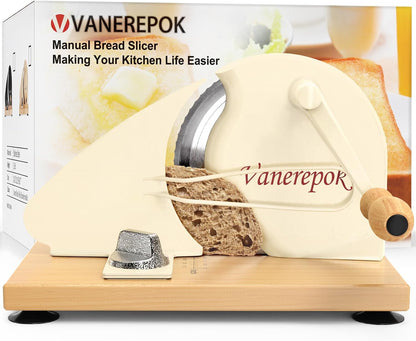 Manual Bread Slicer Adjustable Thickness for Homemade Sourdough