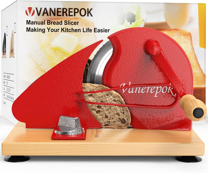 Manual Bread Slicer Adjustable Thickness for Homemade Sourdough
