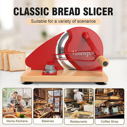Manual Bread Slicer Adjustable Thickness for Homemade Sourdough