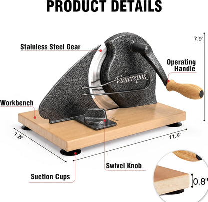 Manual Bread Slicer Adjustable Thickness for Homemade Sourdough