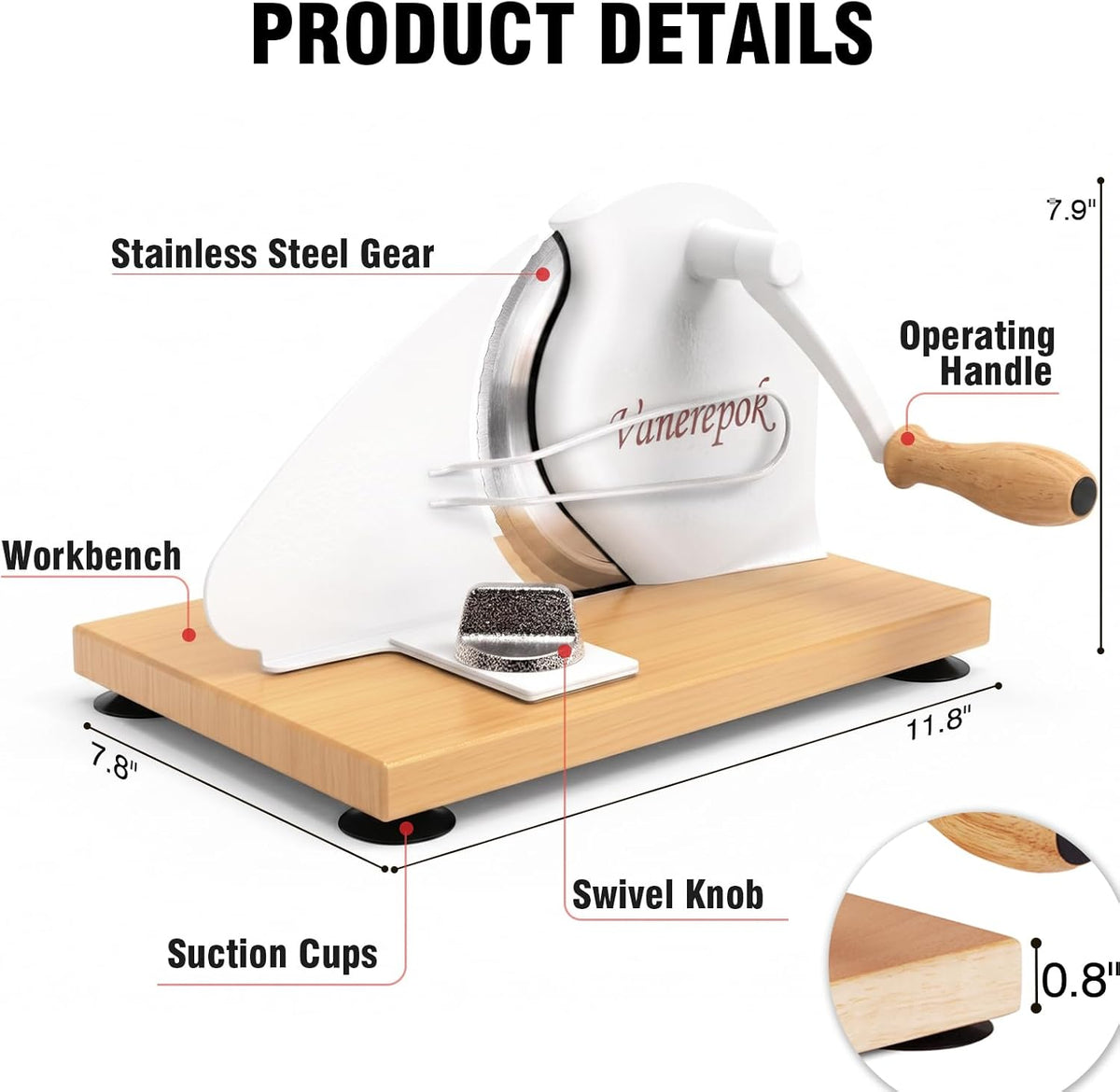 Manual Bread Slicer Adjustable Thickness for Homemade Sourdough