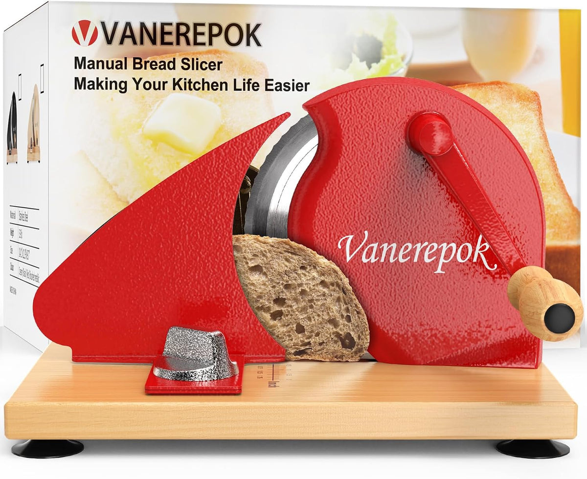 Manual Bread Slicer Adjustable Thickness for Homemade Sourdough