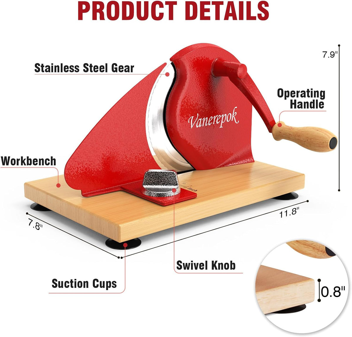 Manual Bread Slicer Adjustable Thickness for Homemade Sourdough