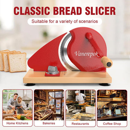Manual Bread Slicer Adjustable Thickness for Homemade Sourdough