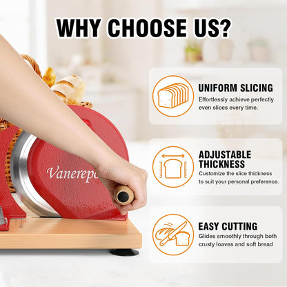 Manual Bread Slicer Adjustable Thickness for Homemade Sourdough