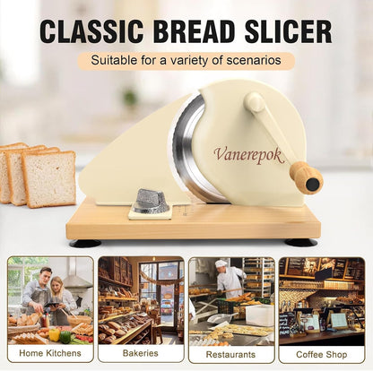 Manual Bread Slicer Adjustable Thickness for Homemade Sourdough