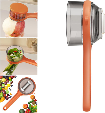 Peeling Knife With Storage Box, Fruit And Vegetable Peeler With Container, Double-Sided Stainless Steel Multi-Function Peeler For Home Kitchen (B-1pcs Green)