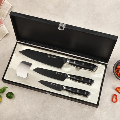 Titanium Noir Nakiri Knife – 6.7-Inch Professional Vegetable Chef Knife | 5Cr15MoV Stainless Steel Blade with Black Titanium Coating | Ergonomic G10 Handle | Kitchen Knife in Gift Box