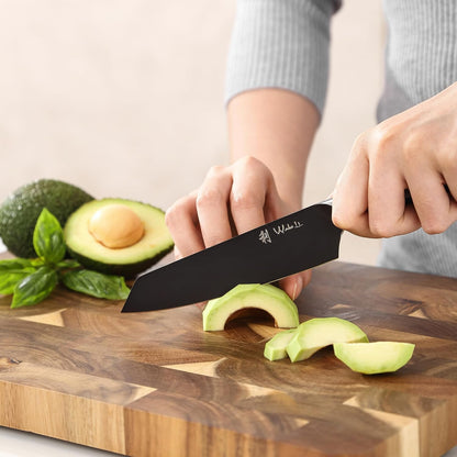 Titanium Noir Nakiri Knife – 6.7-Inch Professional Vegetable Chef Knife | 5Cr15MoV Stainless Steel Blade with Black Titanium Coating | Ergonomic G10 Handle | Kitchen Knife in Gift Box
