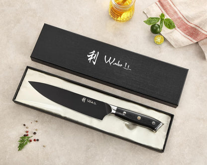 Titanium Noir Nakiri Knife – 6.7-Inch Professional Vegetable Chef Knife | 5Cr15MoV Stainless Steel Blade with Black Titanium Coating | Ergonomic G10 Handle | Kitchen Knife in Gift Box