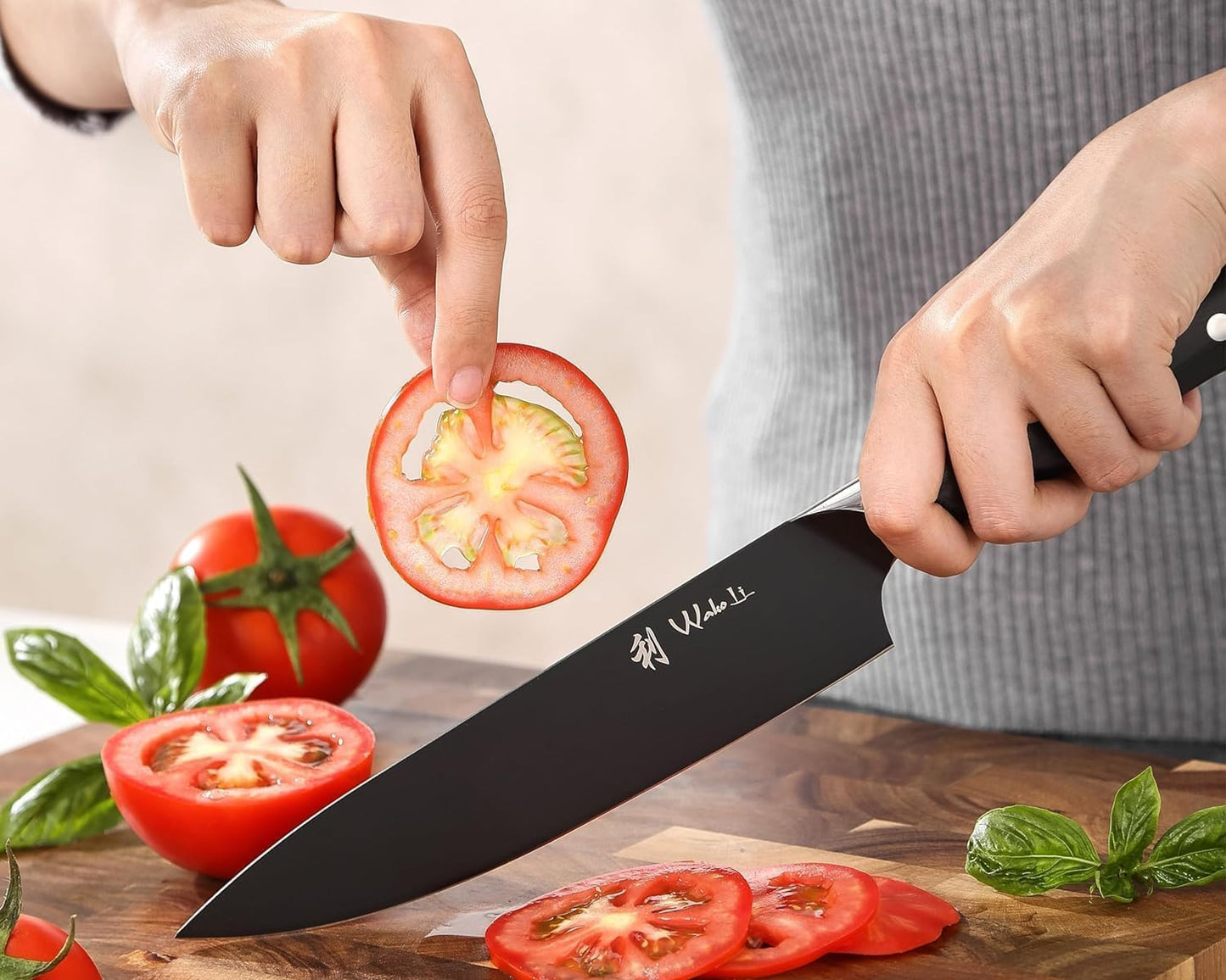 Titanium Noir Nakiri Knife – 6.7-Inch Professional Vegetable Chef Knife | 5Cr15MoV Stainless Steel Blade with Black Titanium Coating | Ergonomic G10 Handle | Kitchen Knife in Gift Box