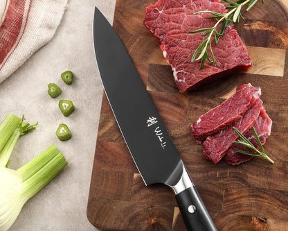 Titanium Noir Nakiri Knife – 6.7-Inch Professional Vegetable Chef Knife | 5Cr15MoV Stainless Steel Blade with Black Titanium Coating | Ergonomic G10 Handle | Kitchen Knife in Gift Box