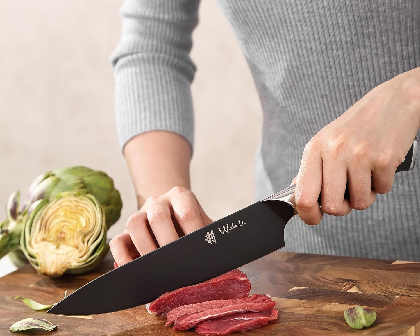 Titanium Noir Nakiri Knife – 6.7-Inch Professional Vegetable Chef Knife | 5Cr15MoV Stainless Steel Blade with Black Titanium Coating | Ergonomic G10 Handle | Kitchen Knife in Gift Box