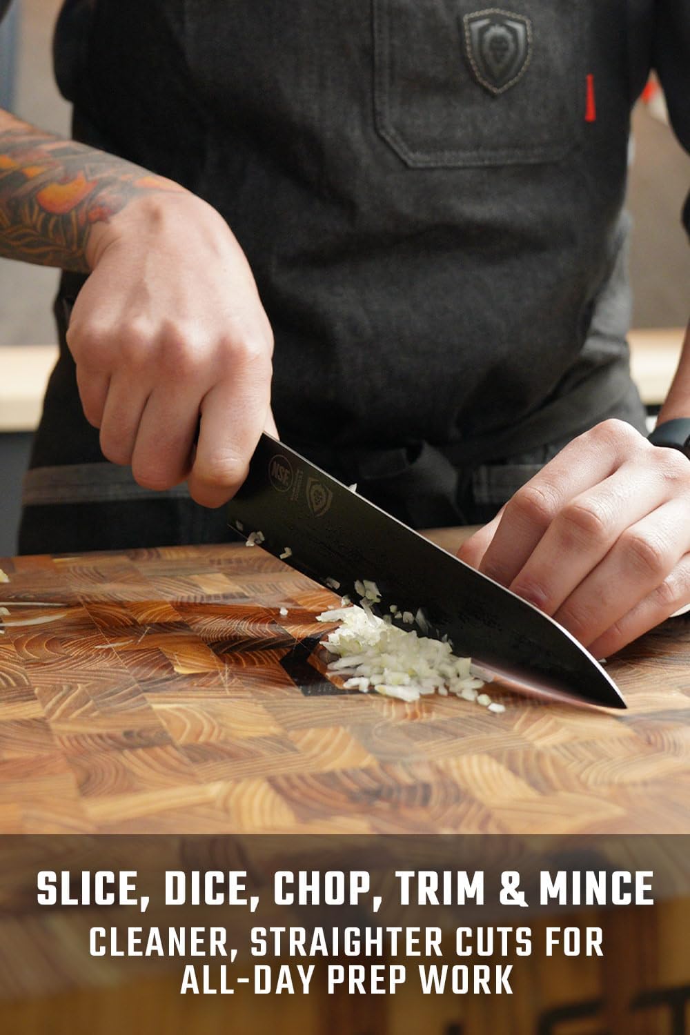 8" Chef Knife - Titanium Nitride Coated Steel