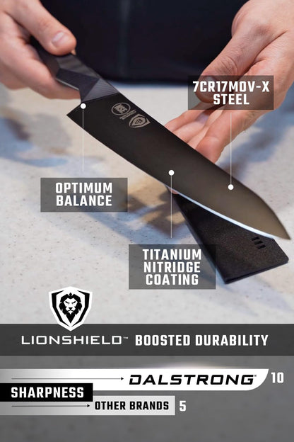 8" Chef Knife - Titanium Nitride Coated Steel
