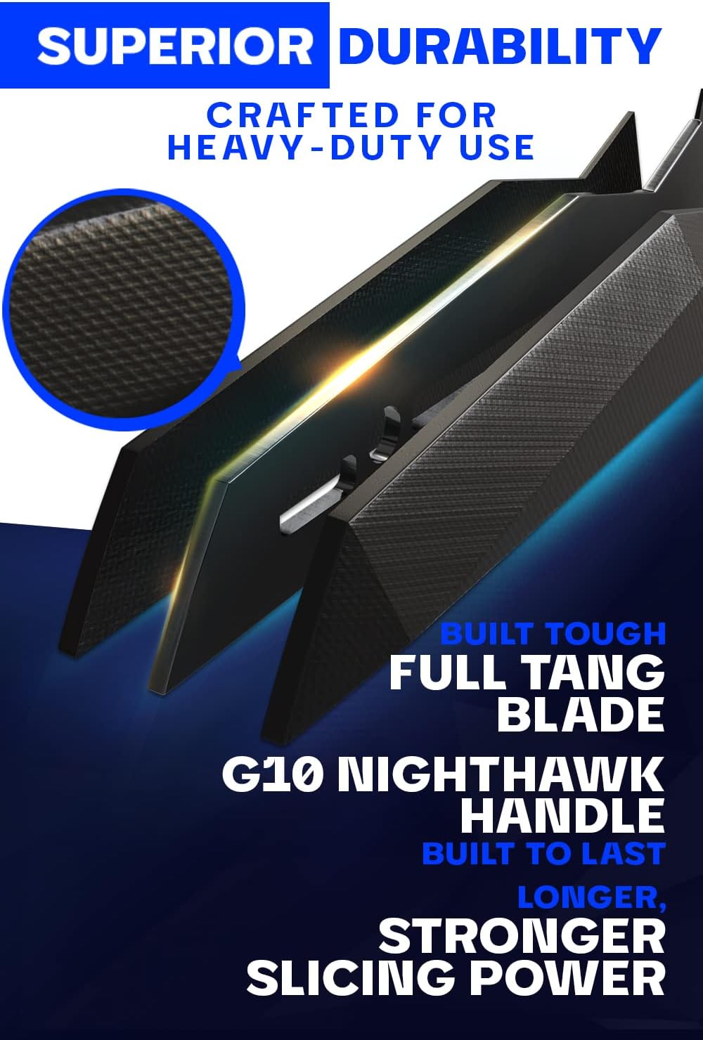 8" Chef Knife - Titanium Nitride Coated Steel