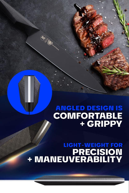8" Chef Knife - Titanium Nitride Coated Steel