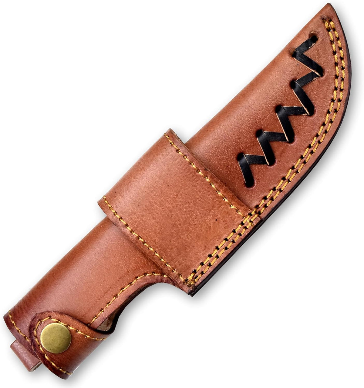 Custom Leather Sheath Tooled Leather Sheath/Hunting Knife Sheath Universal Knife Sheath, Sheath Fit up to 6.0" Blade 100% Real Laether (Dark Brown)