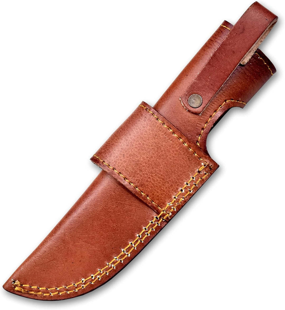Custom Leather Sheath Tooled Leather Sheath/Hunting Knife Sheath Universal Knife Sheath, Sheath Fit up to 6.0" Blade 100% Real Laether (Dark Brown)