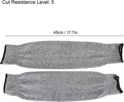 Cut Proof Sleeves, Cut Resistance Level 5 Arm Protector, Non Easy to, with Strong Air Permeability, for Gardening Farm Kitchen Wood Carving Fishing Camping