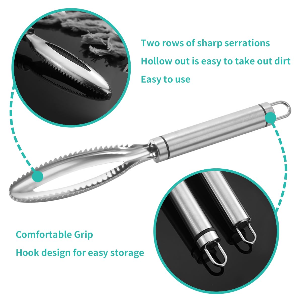 Upgraded Poultry Shears and Stainless Steel Lung Remover, SUS 304 Chicken Processing Equipment with Strong Working Head and Ergonomic Handle, Essential Chicken Butchering Equipment Kitchen Tool