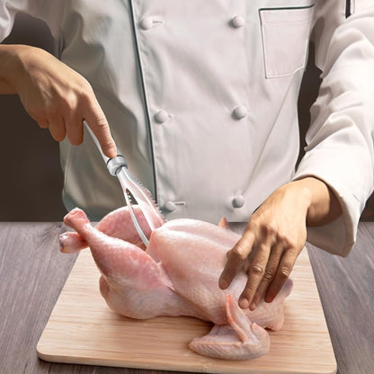Upgraded Poultry Shears and Stainless Steel Lung Remover, SUS 304 Chicken Processing Equipment with Strong Working Head and Ergonomic Handle, Essential Chicken Butchering Equipment Kitchen Tool