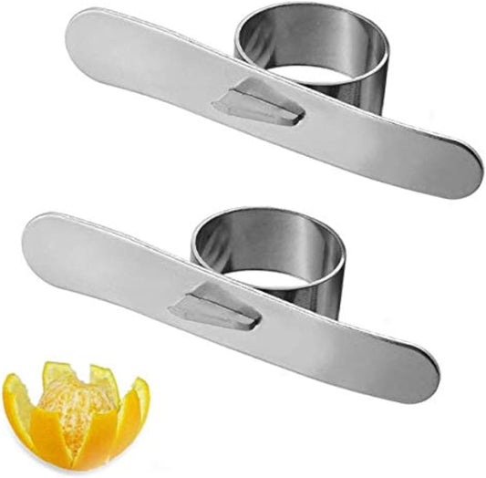 Pack of 2 Orange Peeler Citrus Peelers Stainless steel Affordable Orange Peeler Tool Easy Fruit Slicer Cutter Peeler Remover Kitchen Accessories Knife Cooking Tools Kitchen Gadget