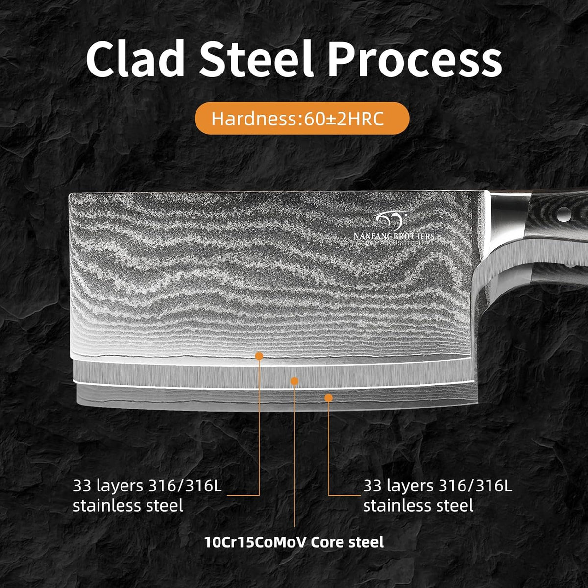 Cleaver Knife, 7" - Chinese Cleaver with VG10 Core Blades, 67-Layer Damascus Steel with Non-slip Micarta Wood Ergonomic Handle, Meat Cleaver for Heavy-Duty Chopping and Slicing