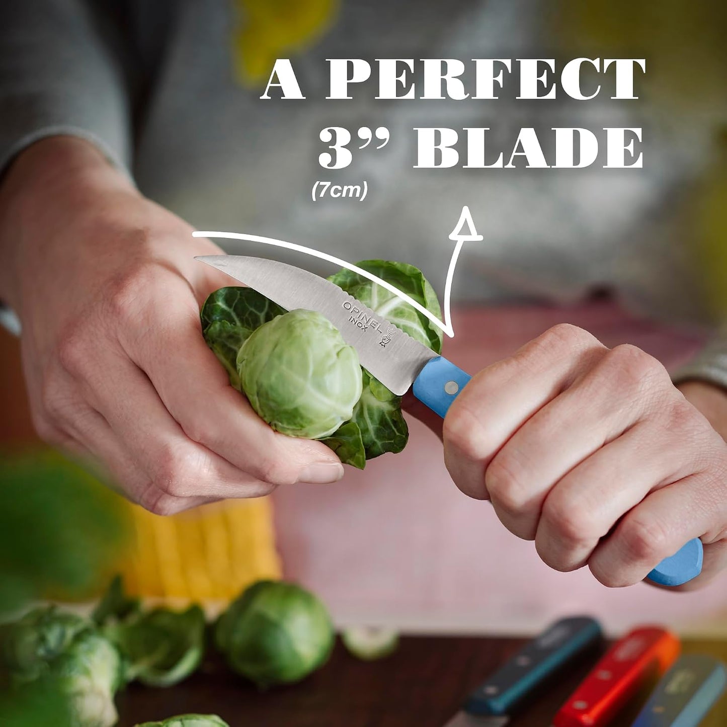 No. 114 Essential Vegetable Knife, Hornbeam Wood (Red)