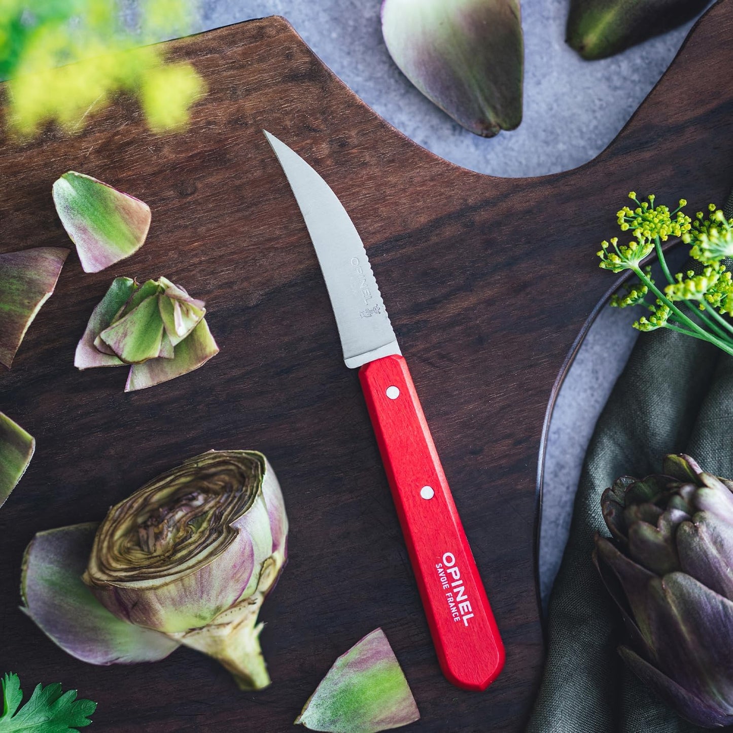 No. 114 Essential Vegetable Knife, Hornbeam Wood (Red)