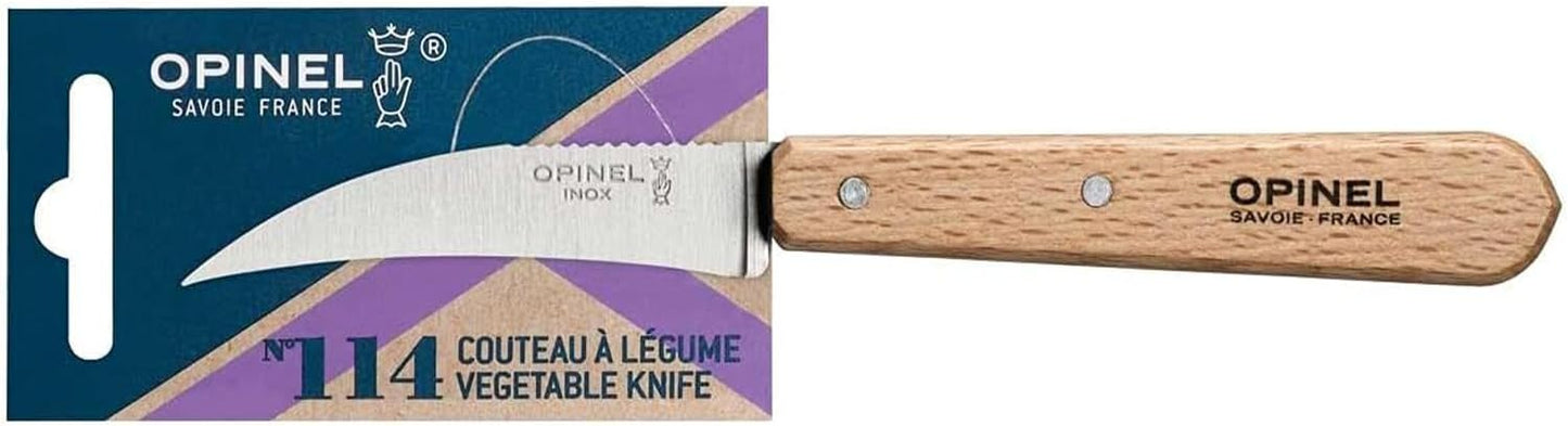 No. 114 Essential Vegetable Knife, Hornbeam Wood (Red)