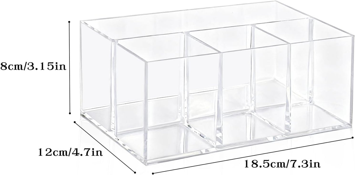2Pack Acrylic Utensil Holder Silverware Organizer 4 Compartments Tableware Storage Box Countertop Cutlery Caddy for Forks, Knives, Spoons, Napkins, Plates，Indoor/Outdoor Use