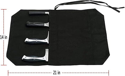 Chef's Knife Roll Bag,Portable Travel Chef Knife Case Knife Bag Carrier Storage Bag with 4 Slots Best Gift for Pro Chef or Culinary Enthusiasts Men Women