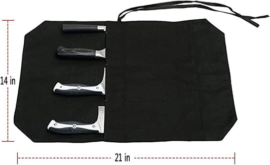 Chef's Knife Roll Bag,Portable Travel Chef Knife Case Knife Bag Carrier Storage Bag with 4 Slots Best Gift for Pro Chef or Culinary Enthusiasts Men Women