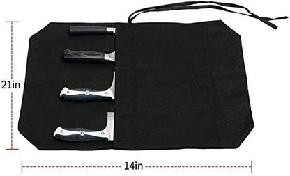 Chef's Knife Roll Bag,Portable Travel Chef Knife Case Knife Bag Carrier Storage Bag with 4 Slots Best Gift for Pro Chef or Culinary Enthusiasts Men Women